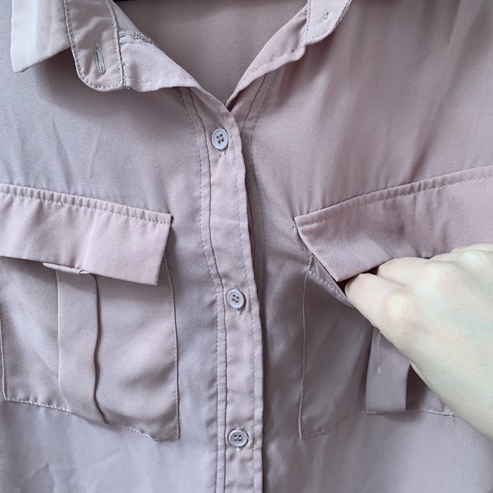 Pink/Mauve Button Down - Picture 4 of 7
